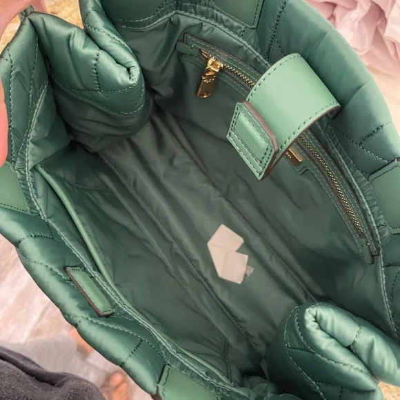 New Tory Burch Ella Basketweave Small Tote - Picture 5 of 8